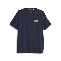 тениска,мъжки,тениски,puma,ess+,2,col,small,log,short,sleeve,t,shirt,blue,(navy)