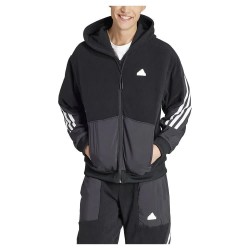 Блуза Adidas Fi 3 Stripes Q4 full zip sweatshirt - Black (Black) блуза,мъжки,пуловери,дамски,пуловери,adidas,fi,3,stripes,q4,full,zip,sweatshirt,black,(black)