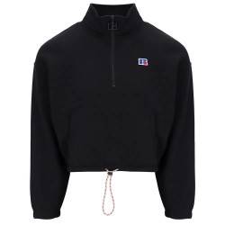 блуза,дамски,блузи,russell,athletic,e34012,school,lemonlight,half,zip,sweatshirt,black,(black)