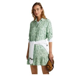 рокля,дамски,поли,и,рокли,pepe,jeans,fiorella,3,4,sleeve,short,dress,green