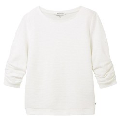 блуза,дамски,блузи,tom,tailor,1039979,structured,sweatshirt,white,(off,white)