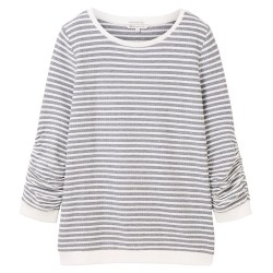 блуза,дамски,блузи,tom,tailor,1039980,striped,jacquard,sweatshirt,grey