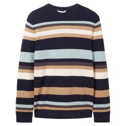 блуза,мъжки,пуловери,tom,tailor,1038200,striped,knit,sweater,navy,knitted,multi,stripe,(multicolor)