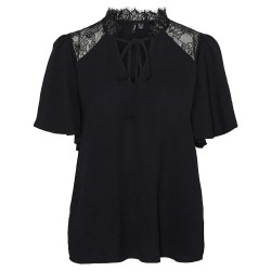 дамски,блузи,дамски,ризи,vero,moda,alva,short,sleeve,blouse,black,(black)