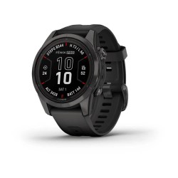 часовници,garmin,reloj,fenix,7s,pro,sapphire,solar,carbon,gray,titanium,black,band,(silver)