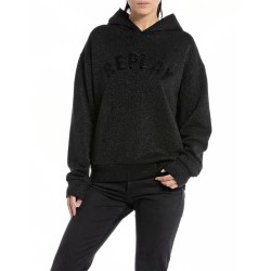 блуза,дамски,блузи,replay,w3637g.000.22672,sweatshirt,black,(black,lurex)