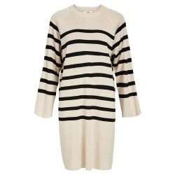 рокля,дамски,поли,и,рокли,object,ester,long,sleeve,long,dress,sandshell,stripes,black,(beige)