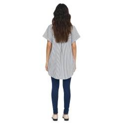 риза,с,къс,ръкав,дамски,блузи,дамски,ризи,only,fenna,loose,short,sleeve,shirt,grey,(cloud,dancer,stripes,iron,gate,stripe)
