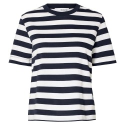 тениска,дамски,тениски,selected,essential,striped,boxy,short,sleeve,t,shirt,multicolor,(dark,sapphire,stripes,bright,white)