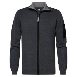 жилетка,мъжки,пуловери,petrol,industries,254,cardigan,grey