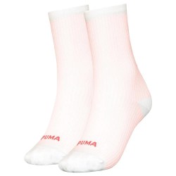 чорапи,дамски,чорапи,puma,cat,logo,rib,socks,2,pairs,white,pink,(pink)