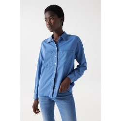 риза,с,дълъг,ръкав,дамски,блузи,дамски,ризи,salsa,jeans,21007164,regular,fit,long,sleeve,shirt,blue