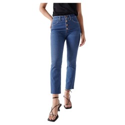 дънки,дамски,панталони,salsa,jeans,glamour,crop,flare,fit,jeans,medium,wash,(blue)
