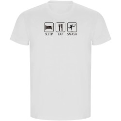 тениска,мъжки,тениски,kruskis,sleep,eat,and,smash,eco,short,sleeve,t,shirt,white