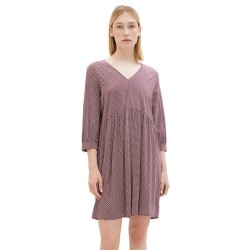 рокля,дамски,поли,и,рокли,tom,tailor,1037933,3,4,sleeve,v,neck,dress,brown