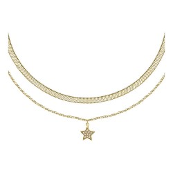 бижутерия,le,petite,story,friendship,yg,2star,405,cm,necklace,golden,(gold)