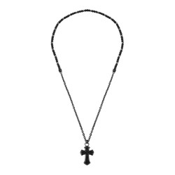 Police Affix necklace - Silver (Black) бижутерия,police,affix,necklace,silver,(black)