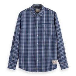 карирана,риза,мъжки,ризи,scotch,&,soda,174533,long,sleeve,shirt,blue,red,check,(blue)