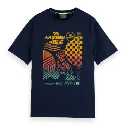 тениска,мъжки,тениски,scotch,&,soda,174568,short,sleeve,t,shirt,blue,(night)