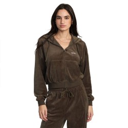 блуза,дамски,блузи,rvca,ring,full,zip,sweatshirt,brown