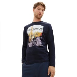 тениска,мъжки,тениски,tom,tailor,1037812,printed,long,sleeve,t,shirt,blue,(sky,captain,blue)