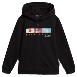 блуза,детски,блузи,napapijri,b,brunt,full,zip,sweatshirt,black