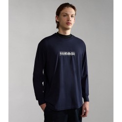 тениска,мъжки,тениски,napapijri,s,box,3,long,sleeve,t,shirt,blue