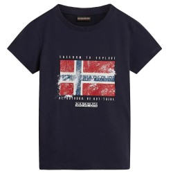 тениска,детски,тениски,napapijri,s,brunt,short,sleeve,t,shirt,blue,marine,(blue)