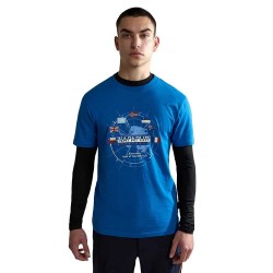 тениска,мъжки,тениски,napapijri,s,gorfou,short,sleeve,t,shirt,blue,classic,(blue)