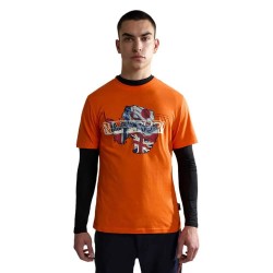 тениска,мъжки,тениски,napapijri,s,gorfou,short,sleeve,t,shirt,orange,(orange,red,a00)
