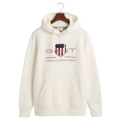 суичър,мъжки,пуловери,gant,archive,shield,regular,fit,hoodie,eggshell,(white)