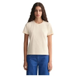 тениска,дамски,тениски,gant,reg,tonal,shield,short,sleeve,t,shirt,linen,(beige)