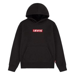 суичър,детски,блузи,levi´s,®,boxtab,pullover,hoodie,meteorite,(black)