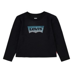 тениска,детски,тениски,levi´s,®,meet,and,greet,glitter,long,sleeve,t,shirt,black,(caviar)