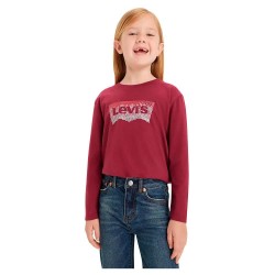 тениска,детски,тениски,levi´s,®,meet,and,greet,glitter,long,sleeve,t,shirt,rhododendron,levis,(red)