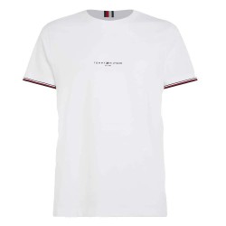 тениска,мъжки,тениски,tommy,hilfiger,logo,tipped,short,sleeve,t,shirt,white,(white)