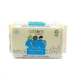 Cottons Extra long Panty Liner Cotton - Multicolor (Multicolor) хигиена,тяло,cottons,extra,long,panty,liner,cotton,multicolor,(multicolor)