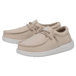 Обувки Hey dude Wally Slub Canvas boat shoes - Beige (Natural) обувки,мъжки,обувки,дамски,обувки,hey,dude,wally,slub,canvas,boat,shoes,beige,(natural)