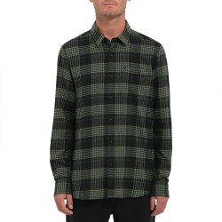 риза,с,дълъг,ръкав,мъжки,ризи,volcom,caden,plaid,long,sleeve,shirt,black,(green)
