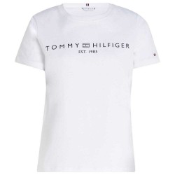 тениска,дамски,тениски,tommy,hilfiger,reg,corp,logo,regular,fit,short,sleeve,t,shirt,white