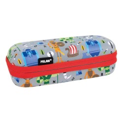 канцеларски,принадлежности,milan,semi,rigid,oval,vikings,special,series,pencil,case,grey,(multicolor)