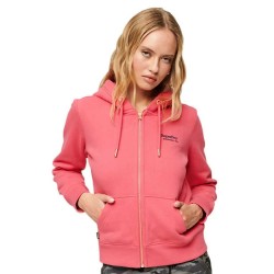 блуза,дамски,блузи,superdry,essential,logo,full,zip,sweatshirt,pink