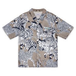 риза,с,къс,ръкав,мъжки,ризи,grimey,animal,satin,button,up,short,sleeve,shirt,multicolor