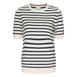 тениска,дамски,тениски,redgreen,aimee,short,sleeve,t,shirt,off,white,stripe,(beige)
