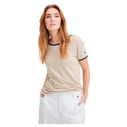 Тениска Redgreen Camilla short sleeve T-shirt - Beige (Mid Sand Stripe) тениска,мъжки,тениски,дамски,тениски,redgreen,camilla,short,sleeve,t,shirt,beige,(mid,sand,stripe)