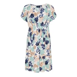 рокля,дамски,поли,и,рокли,sea,ranch,enja,short,sleeve,midi,dress,multicolor,(aqua,blue)