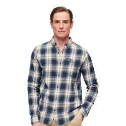 карирана,риза,мъжки,ризи,superdry,cotton,lumberjack,long,sleeve,shirt,cedar,check,navy,(blue)