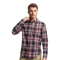 карирана,риза,мъжки,ризи,superdry,cotton,lumberjack,long,sleeve,shirt,kansas,check,navy,(blue)