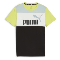 тениска,детски,тениски,puma,ess,block,short,sleeve,t,shirt,turquoise,surf,(yellow)