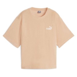 Тениска Puma Ess Elevated Cropped short sleeve T-shirt - Beige (Peach Fizz) тениска,дамски,тениски,puma,ess,elevated,cropped,short,sleeve,t,shirt,beige,(peach,fizz)